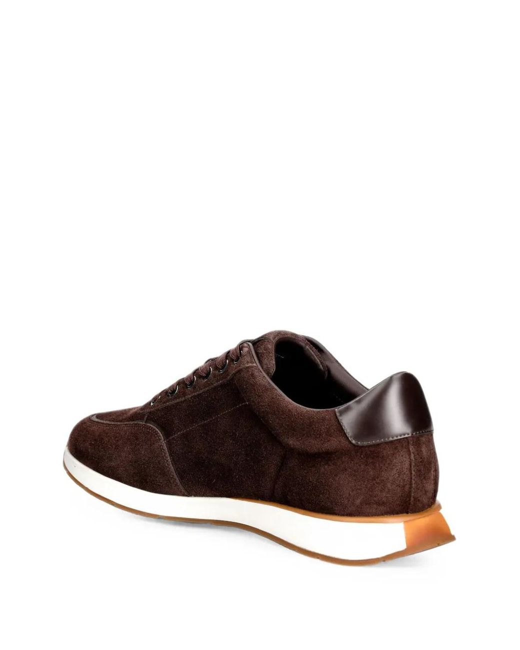 Baldinini Brown Suede Logo-Plaque Sneakers for men
