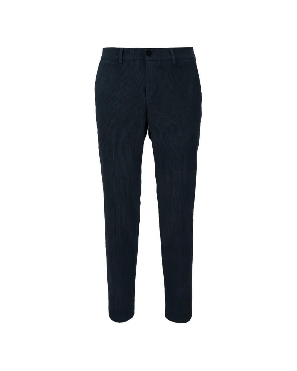 Cruna Blue Solferino Corduroy Trousers for men