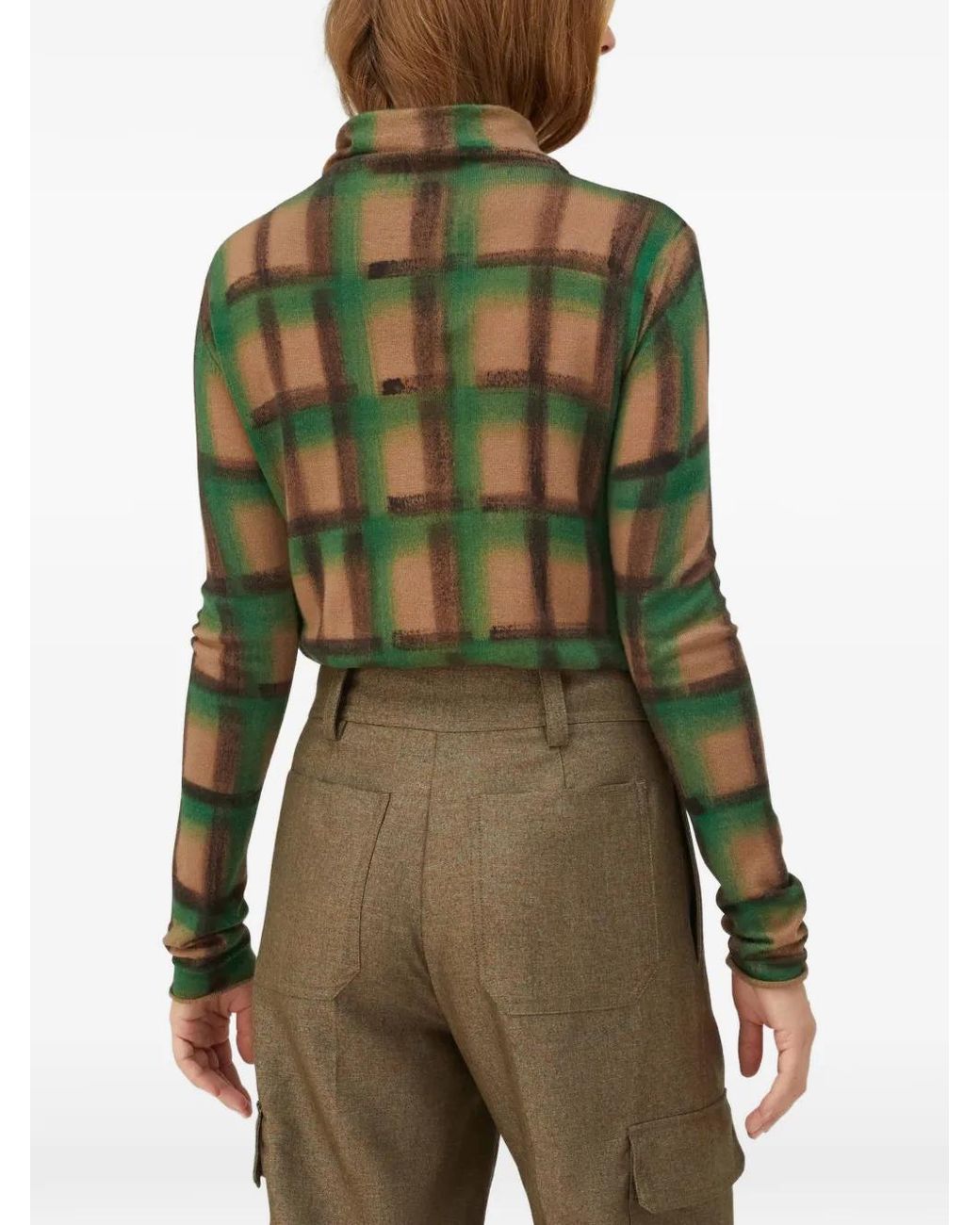 RETORI Green Check Cashmere Sweater
