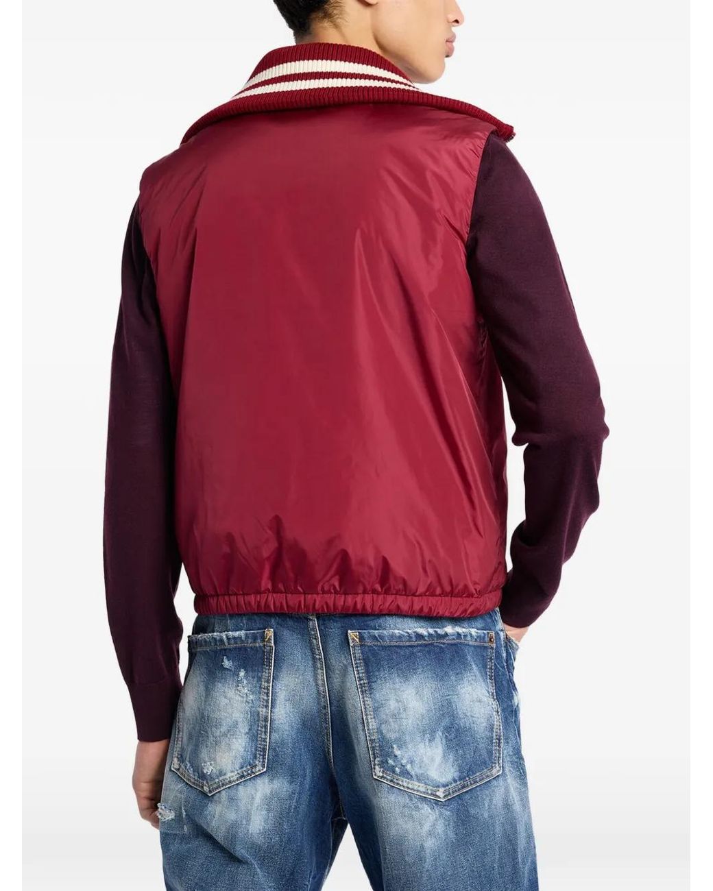 DSquared² Red Chevron-Knit Sweater for men