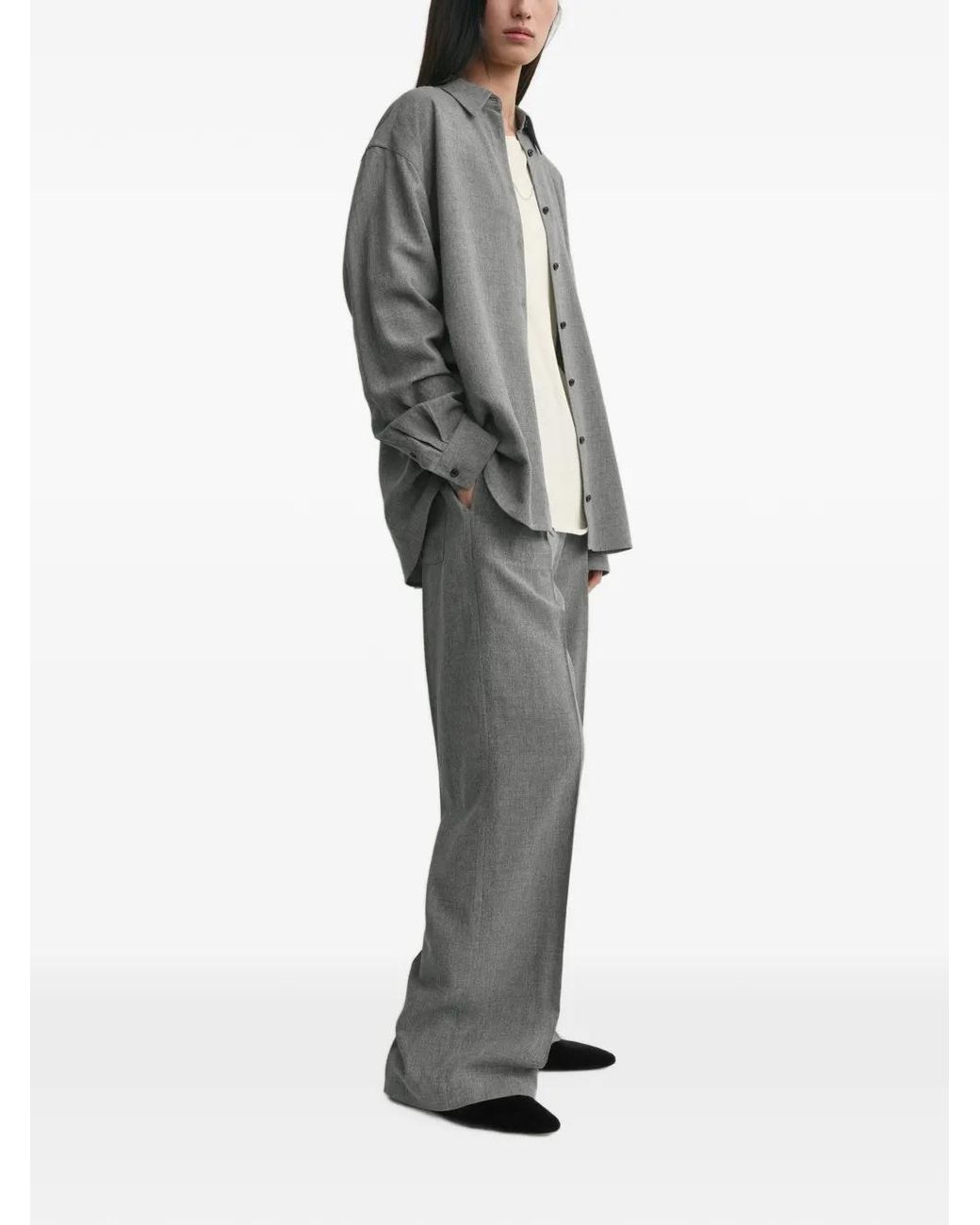 Totême Gray Classic Fluid Shirt
