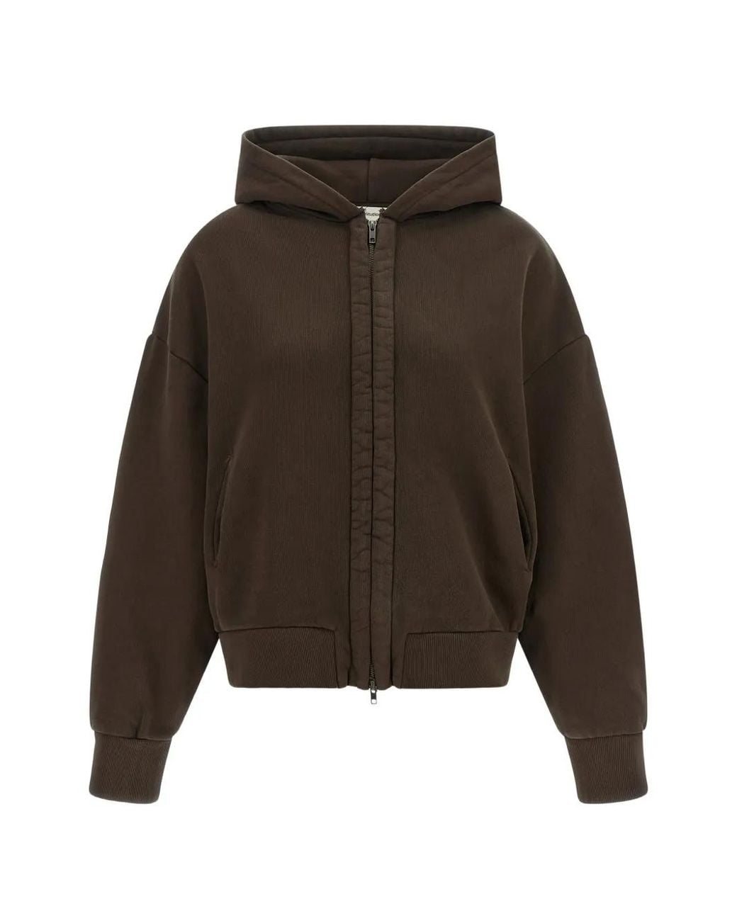 Entire studios Brown Thermal Zip-Up Hoodie