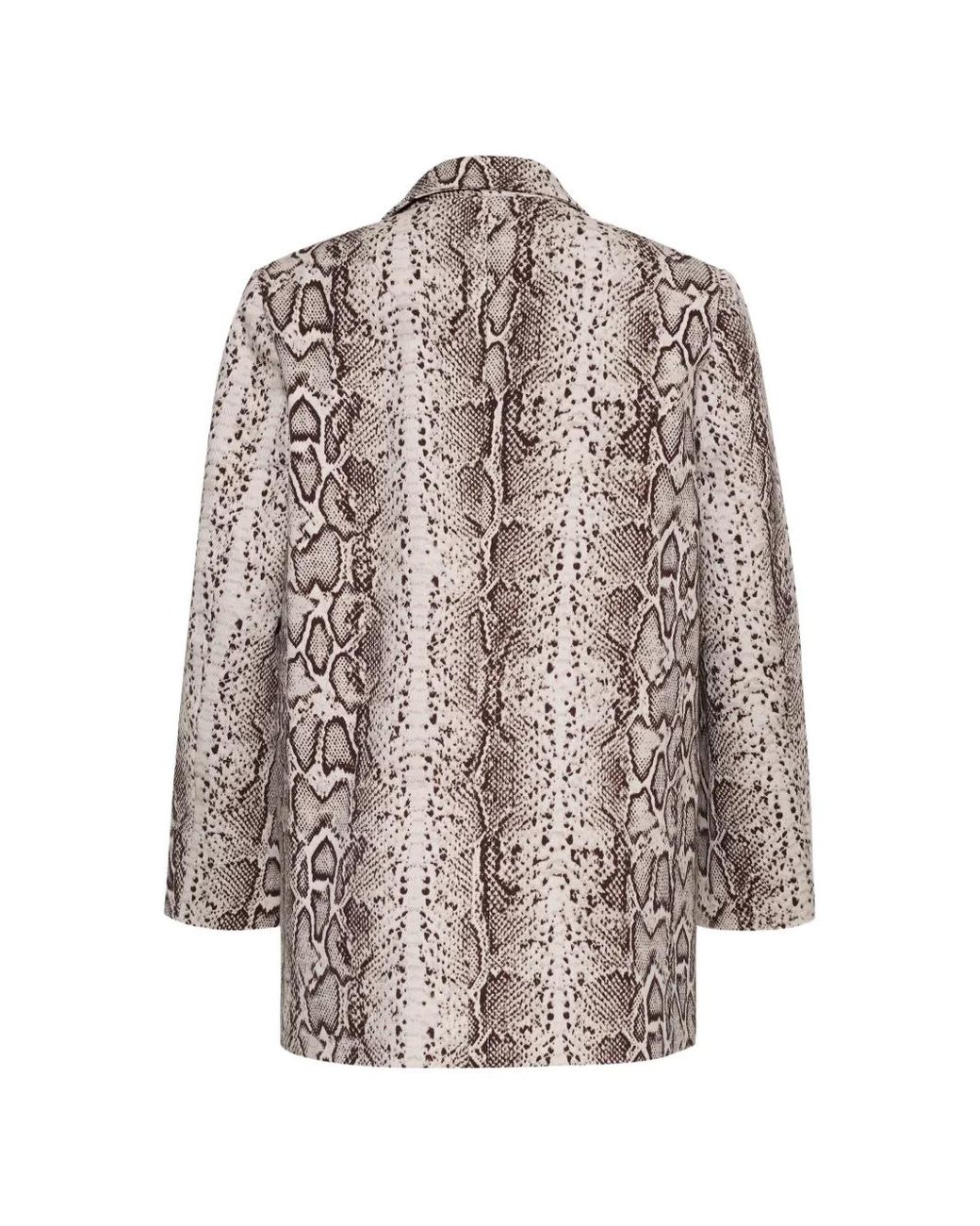 Cara Cara White Romeo Snake-Print Blazer