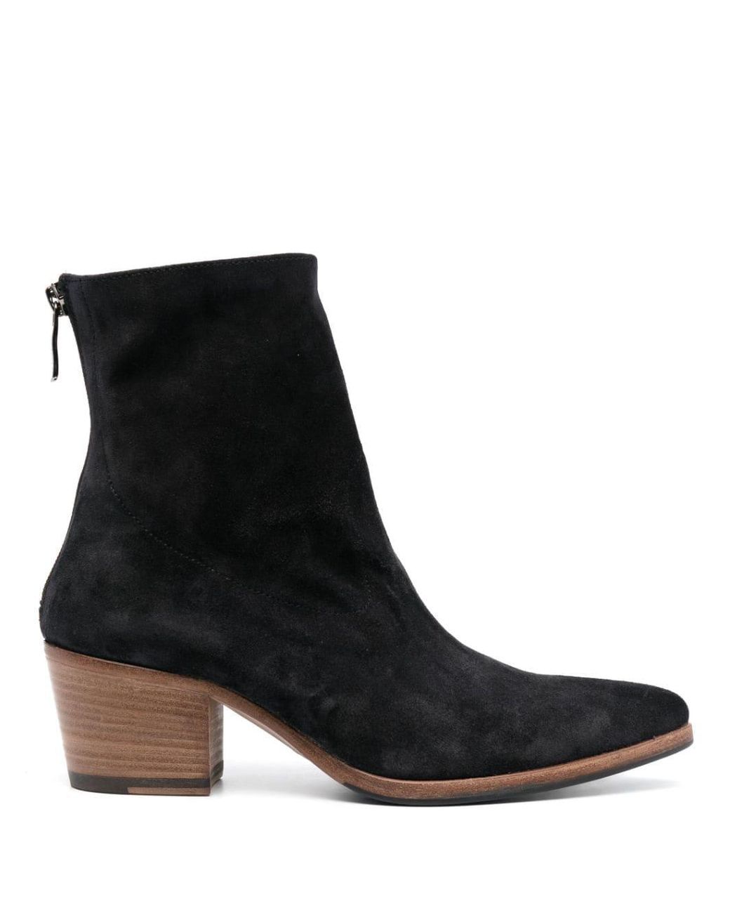 Alberto Fasciani 60mm Suede Leather Boots in Black | Lyst UK
