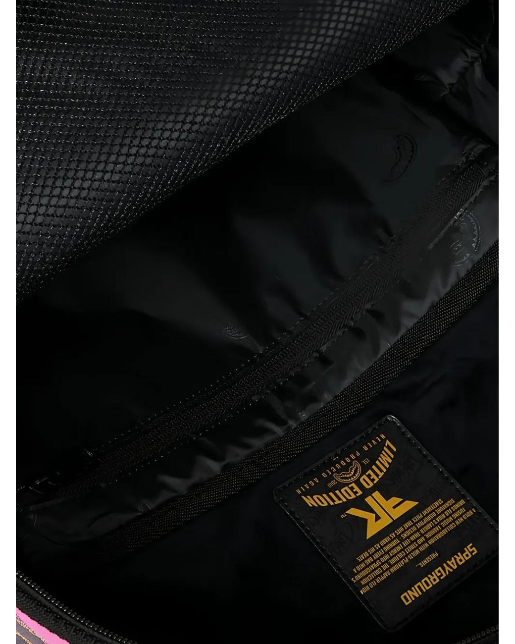 Sprayground Black X Flo Rida The Hit Maker Logo-Patch Backpack for men