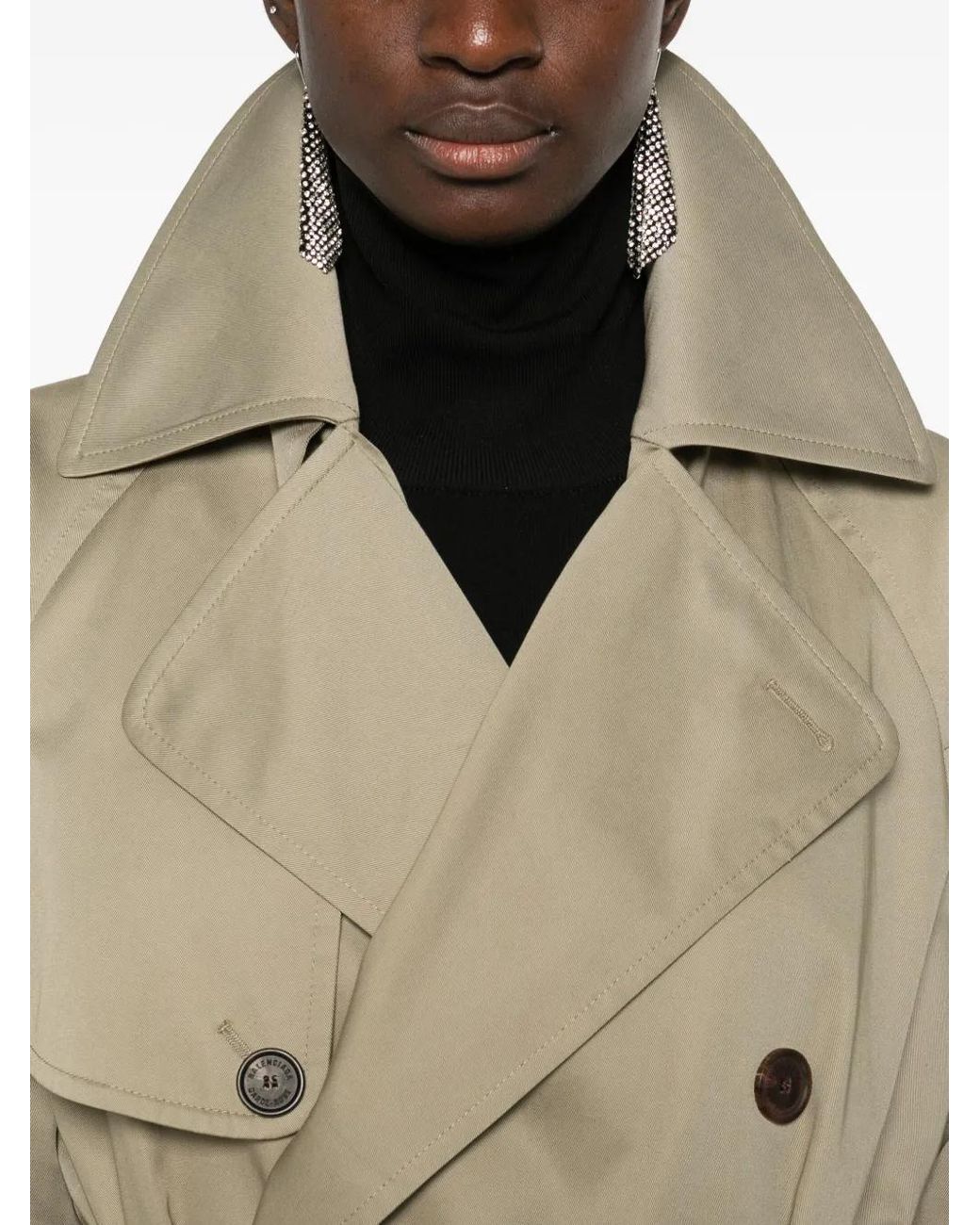 Balenciaga Natural Belted Trench Coat