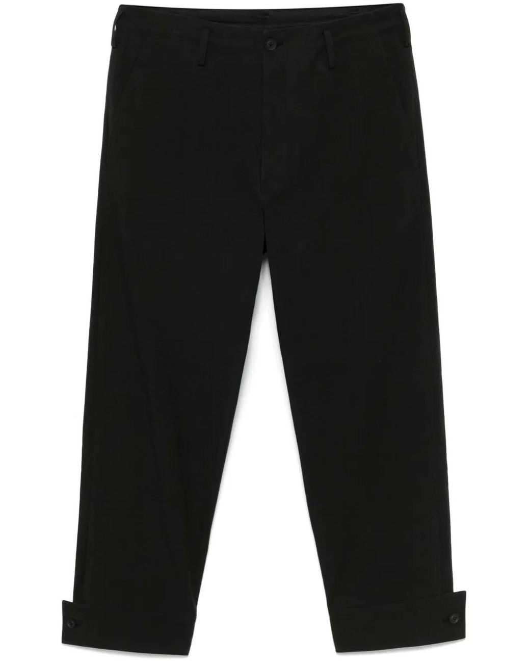 Yohji Yamamoto Black Tapered Trousers for men