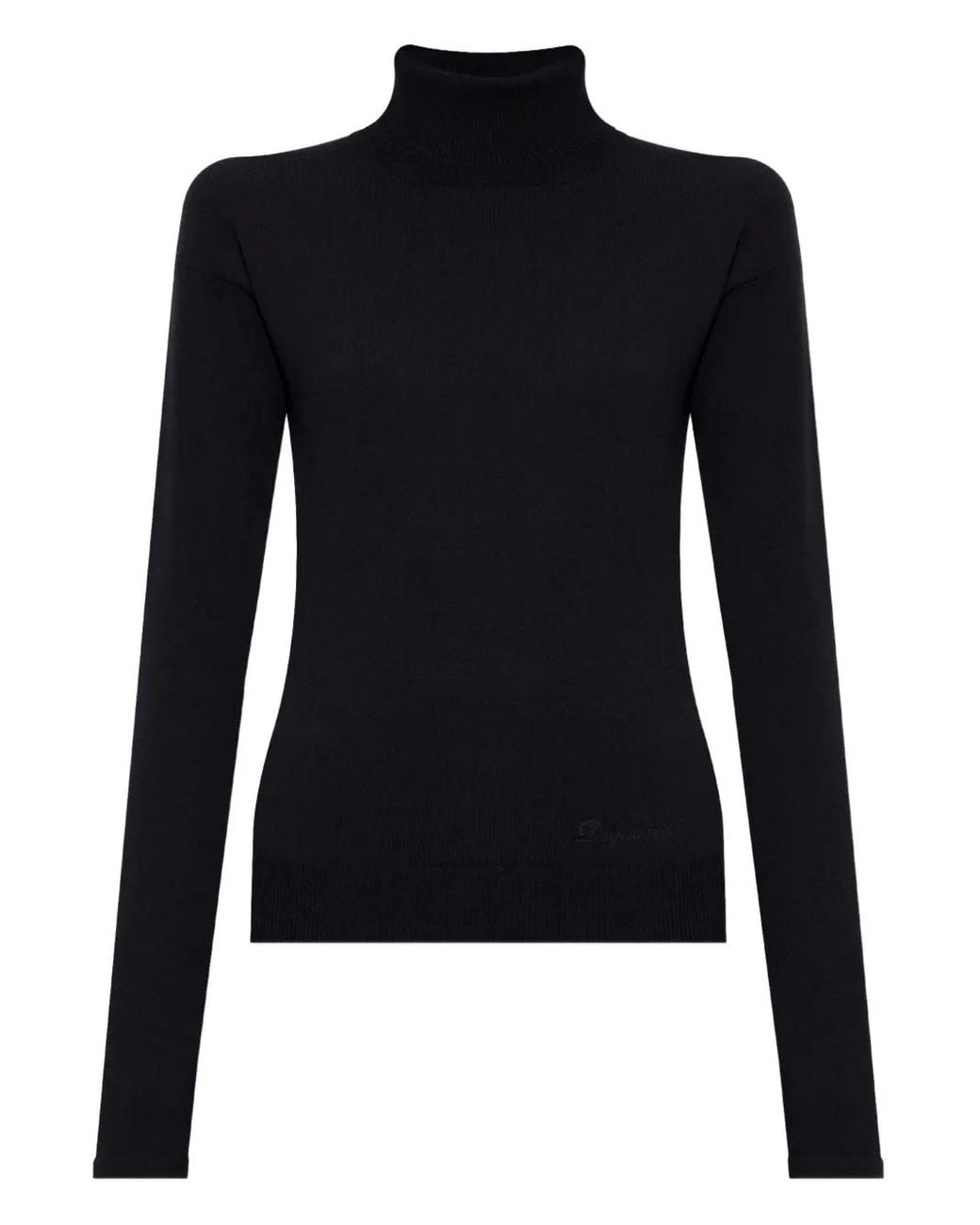DSquared² Blue High-Neck Sweater