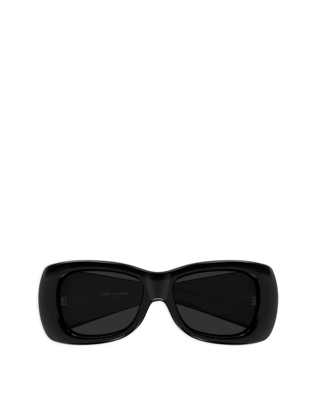 Saint Laurent Black Howl Rectangle-Frame Sunglasses