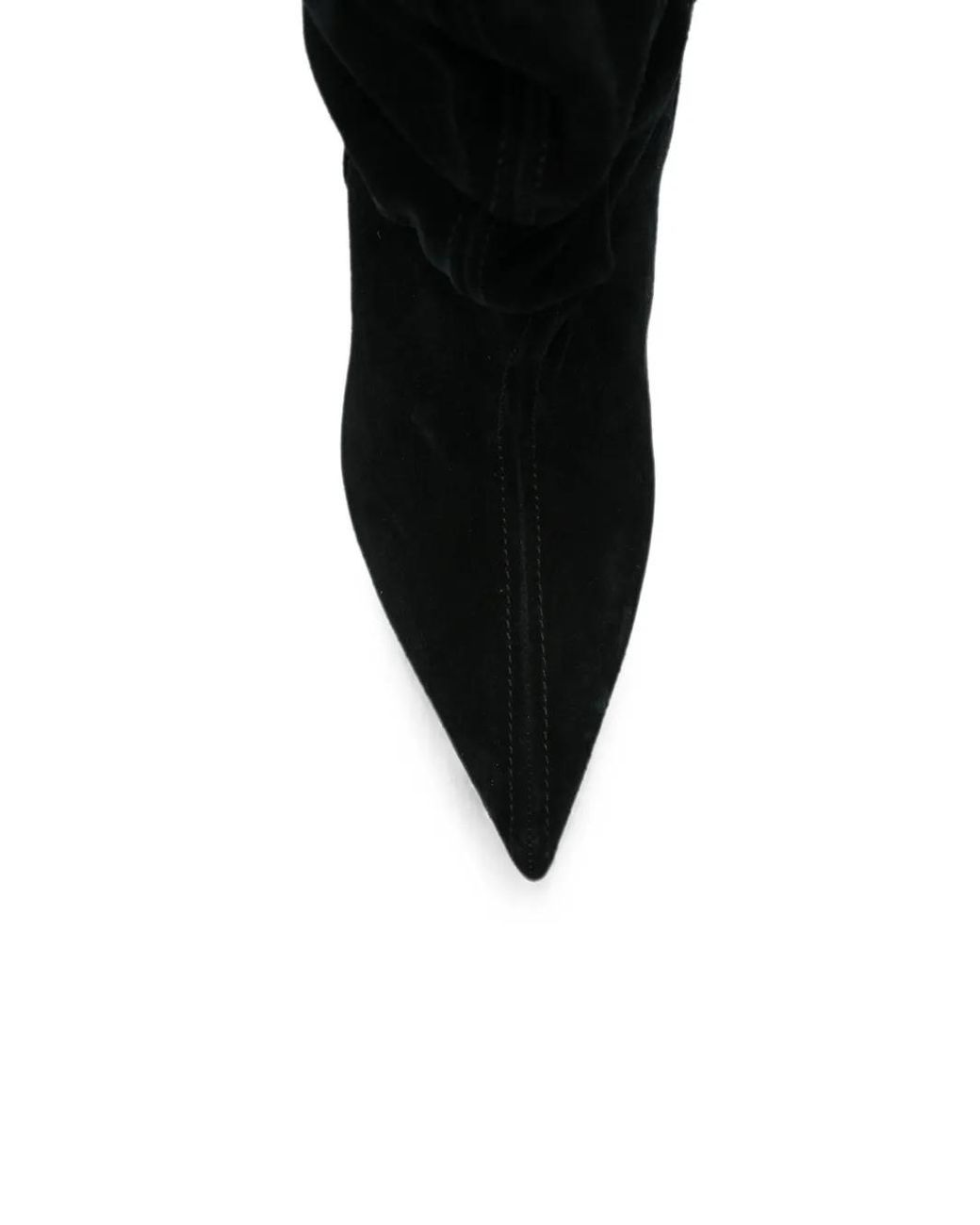 Balmain Black Slouchy Wedge Boots