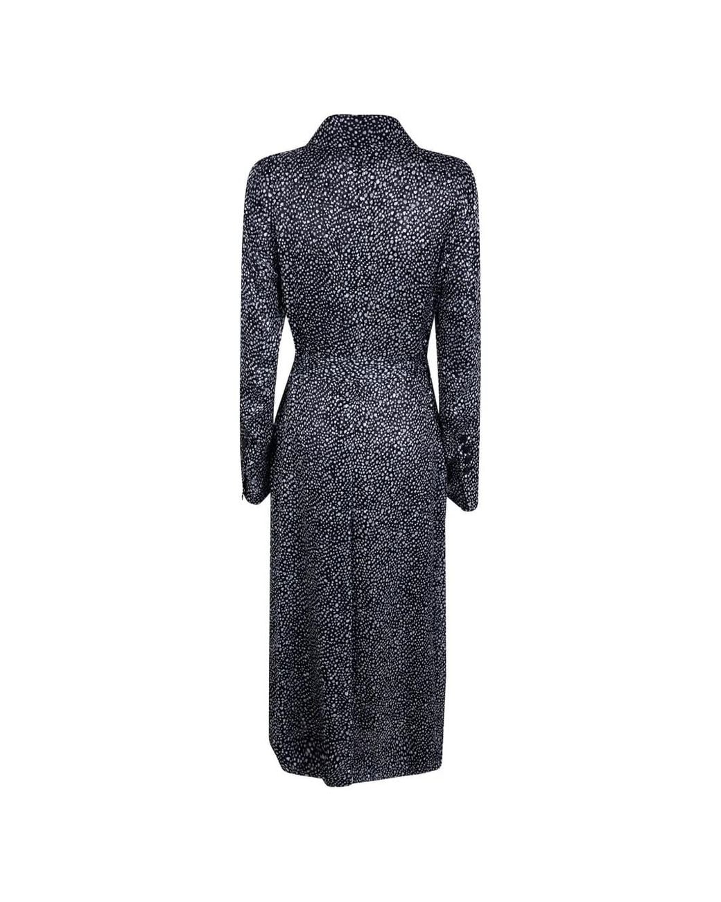 SAPIO Blue Devoré Belted Coat