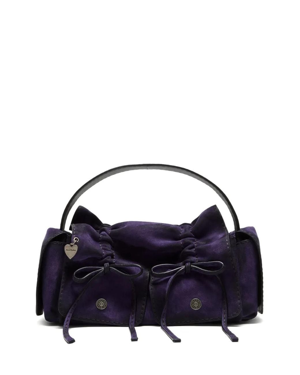 Acne Blue Multipocket Suede Shoulder Bag