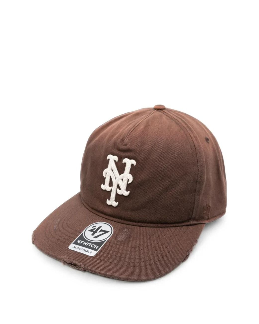 Represent Brown Distressed Embroidered-Logo Cap for men