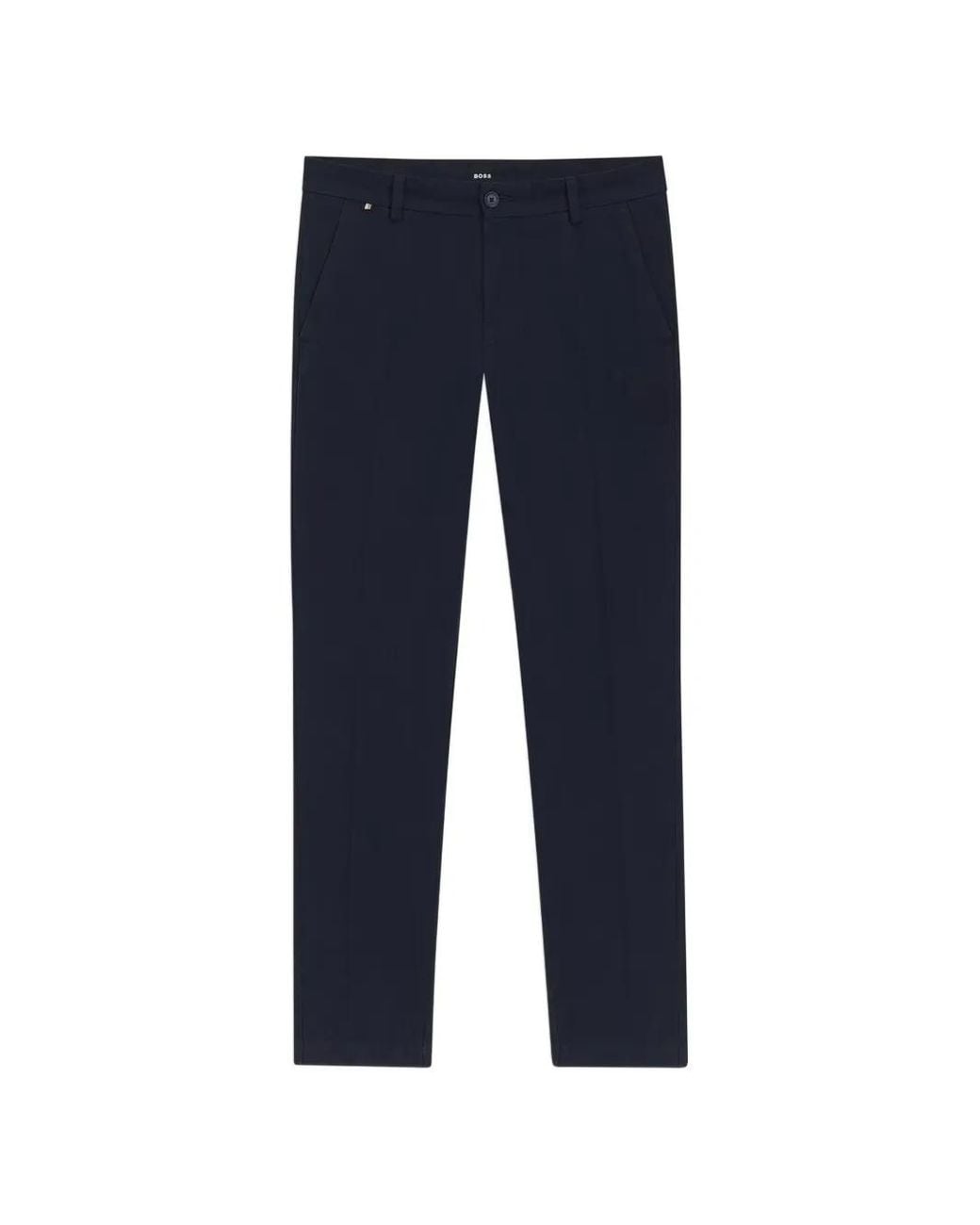 Boss Blue Button Trousers for men