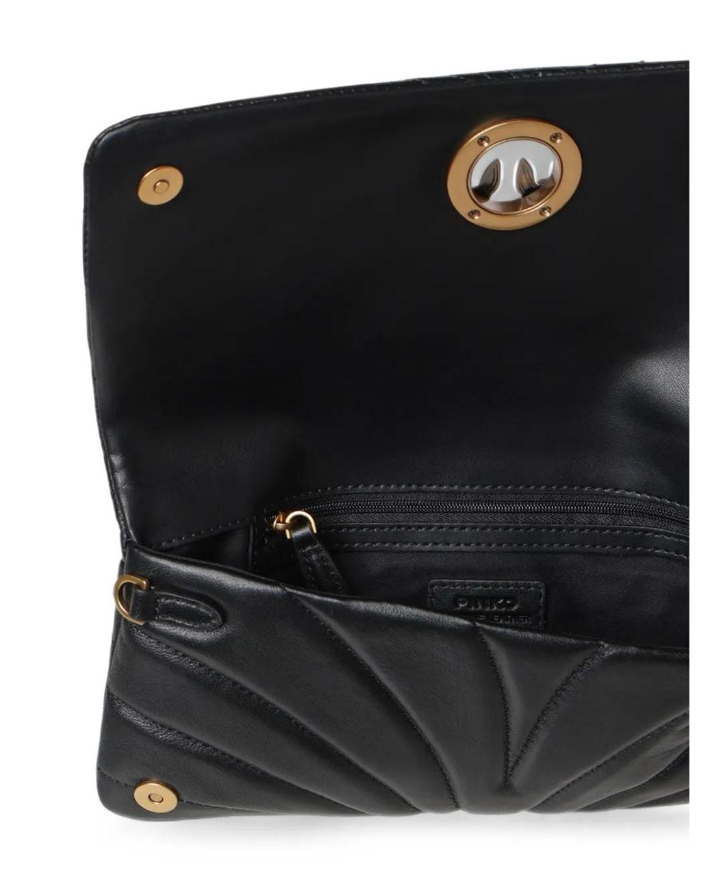 Pinko Black Medium Love Bag Click Quilted Crossbody Bag