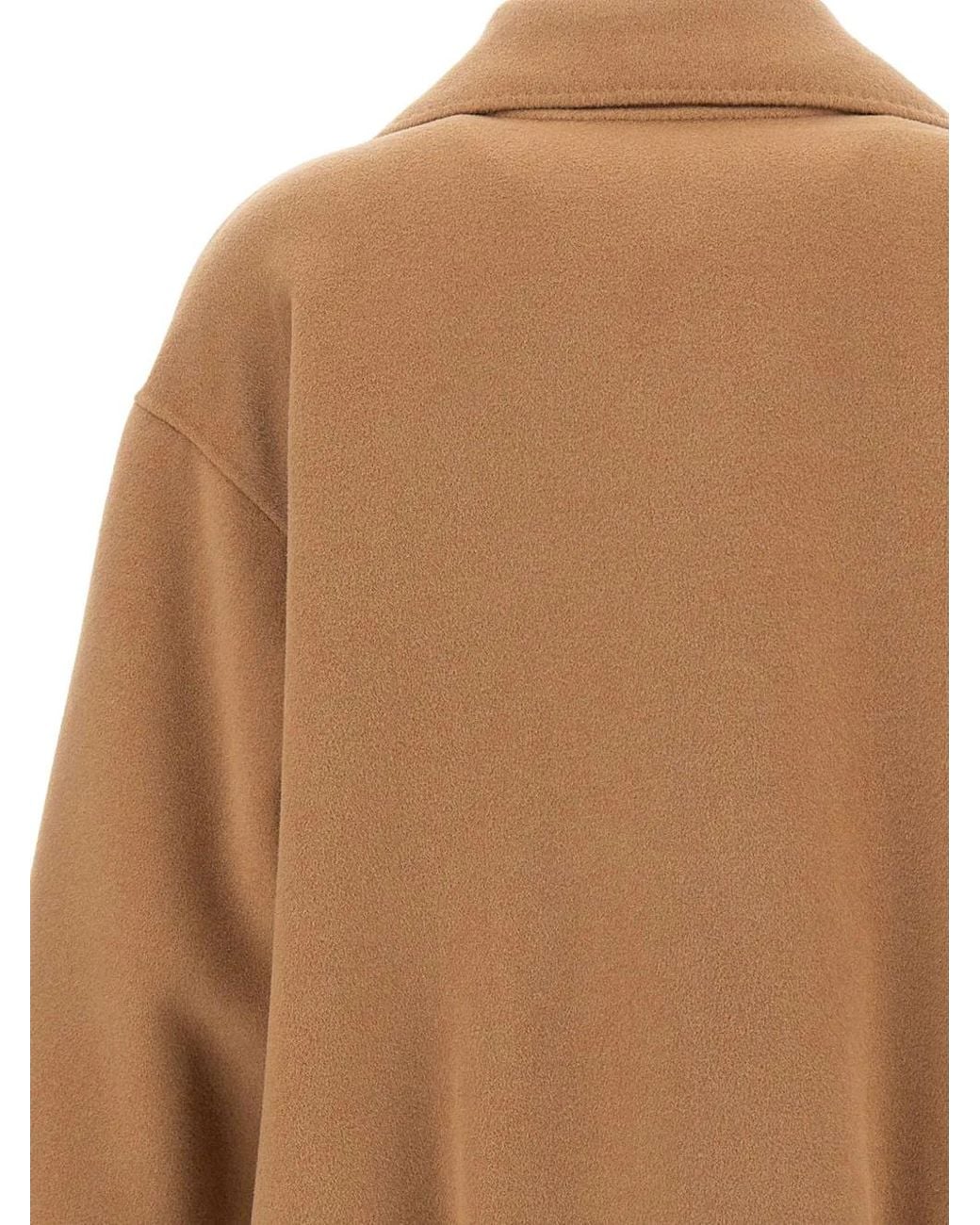 Marella Brown Deserto Double-Breasted Felted Coat