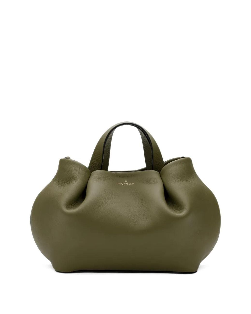 La Portegna Green Isabela Grained Handbag