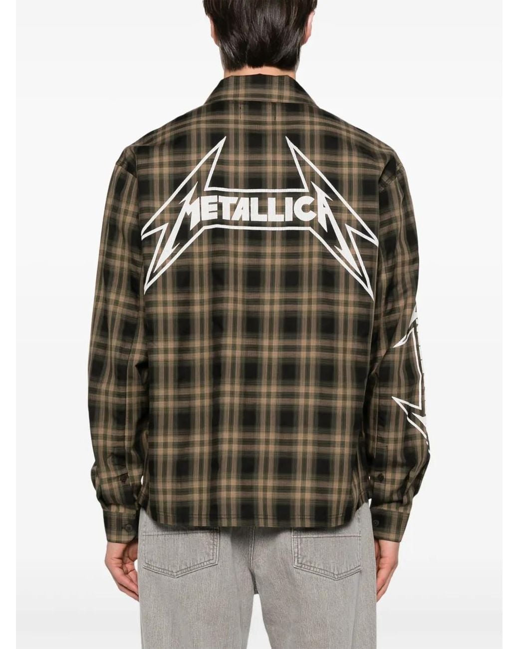 Camicia Metallica di Represent in Green da Uomo