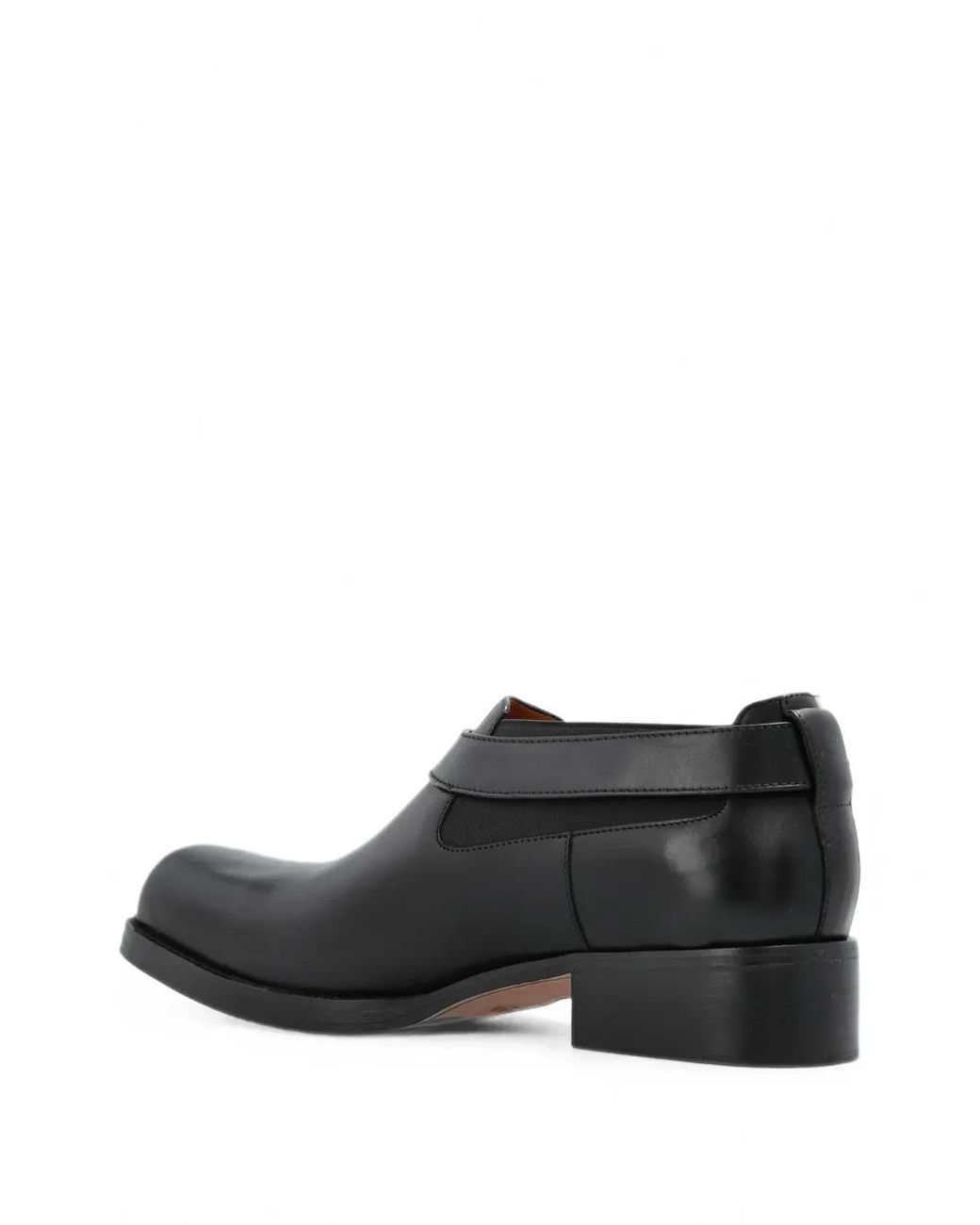 Versace Black Bottines Chelsea Orlando En Cuir for men