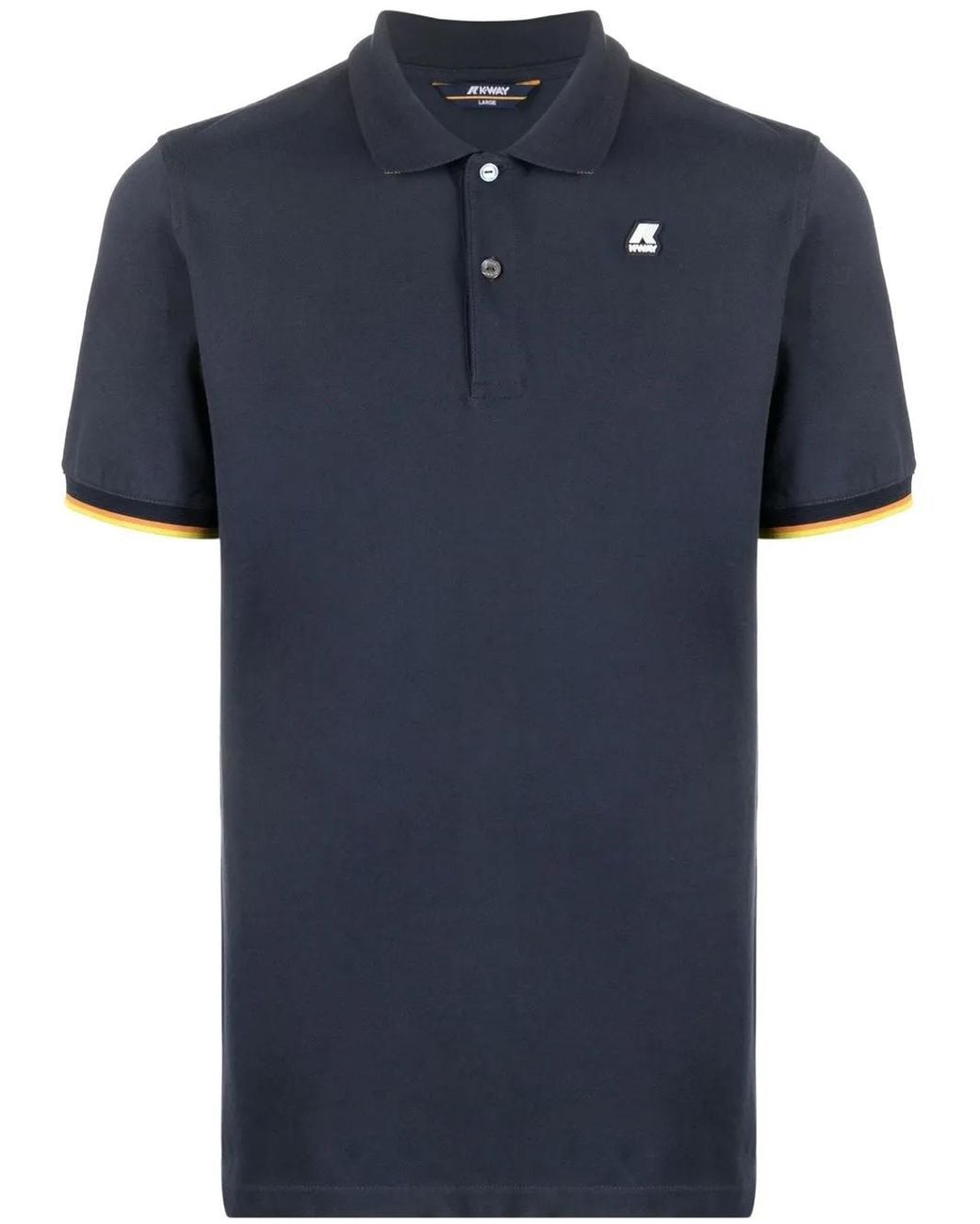 K-Way Blue Short-Sleeve Polo Shirt for men