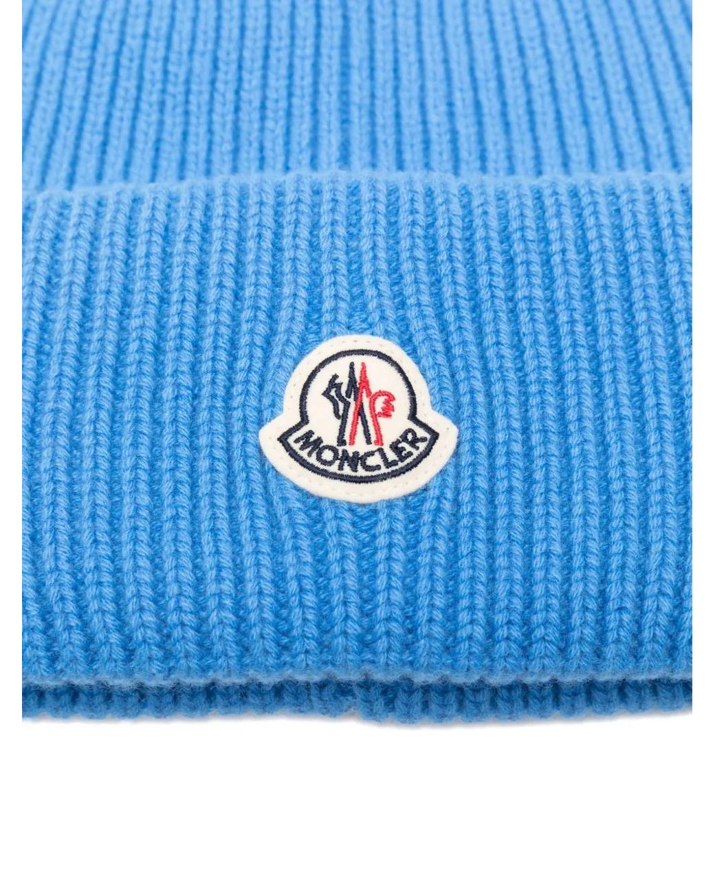 Moncler Blue "Berretto" Tricot Hat for men