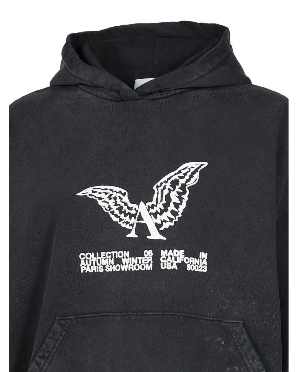 ALEXANDER DIGENOVA Black Showroom Logo-Print Hoodie for men