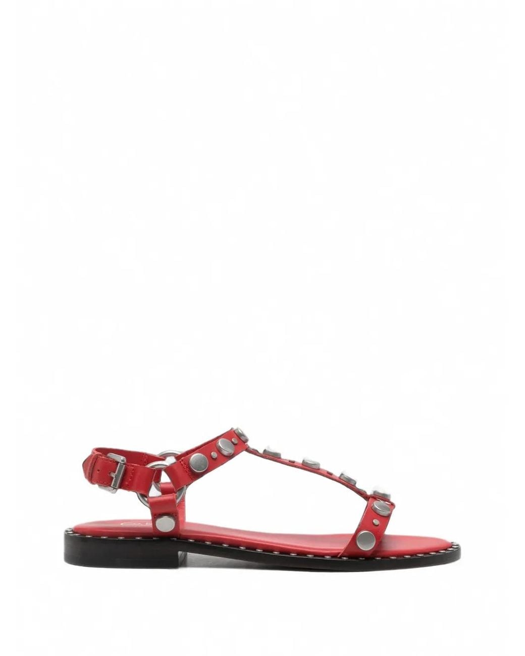 Ash Pink Prisma Stud-Embellished Flat Sandals