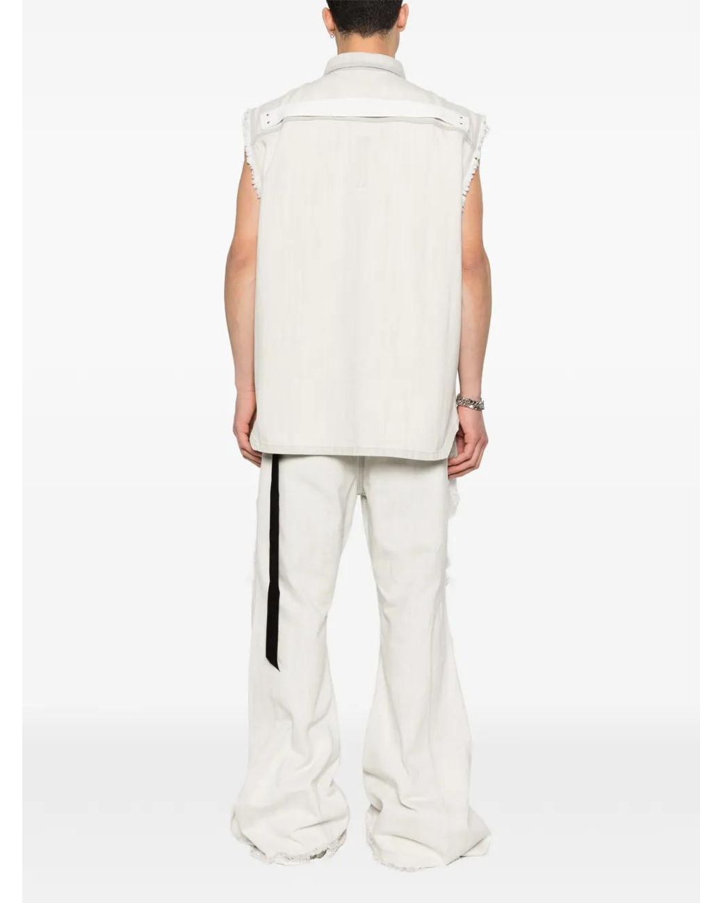 Rick Owens White Sl Tommy Jumbo Outershirt for men