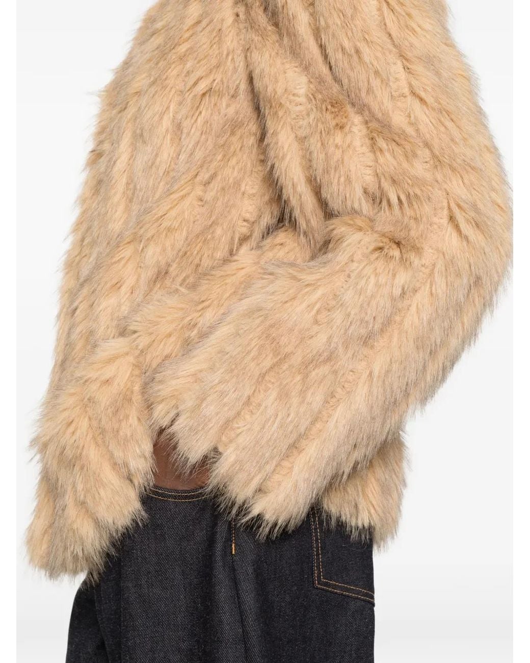 Stand Studio Natural Faux-Fur Jacket