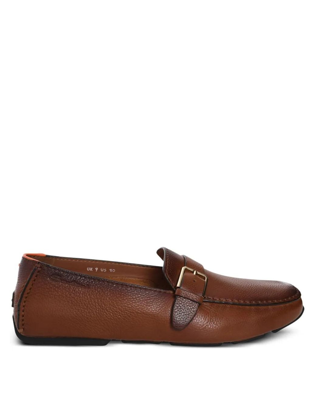 Santoni Brown Hamel Loafers for men