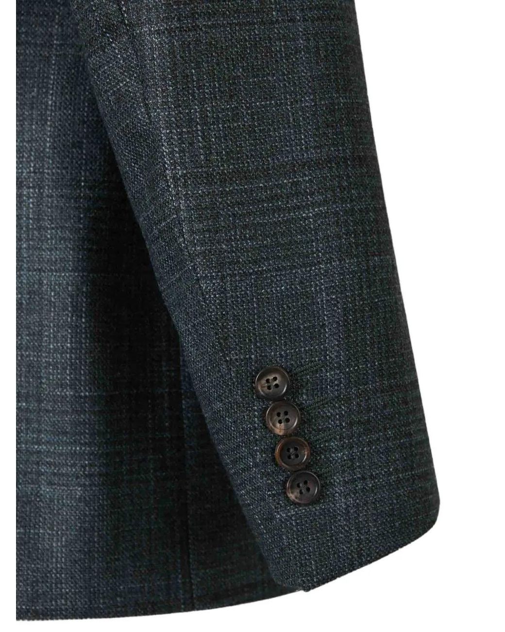 Canali Black Checked Single-Breasted Jacket for men