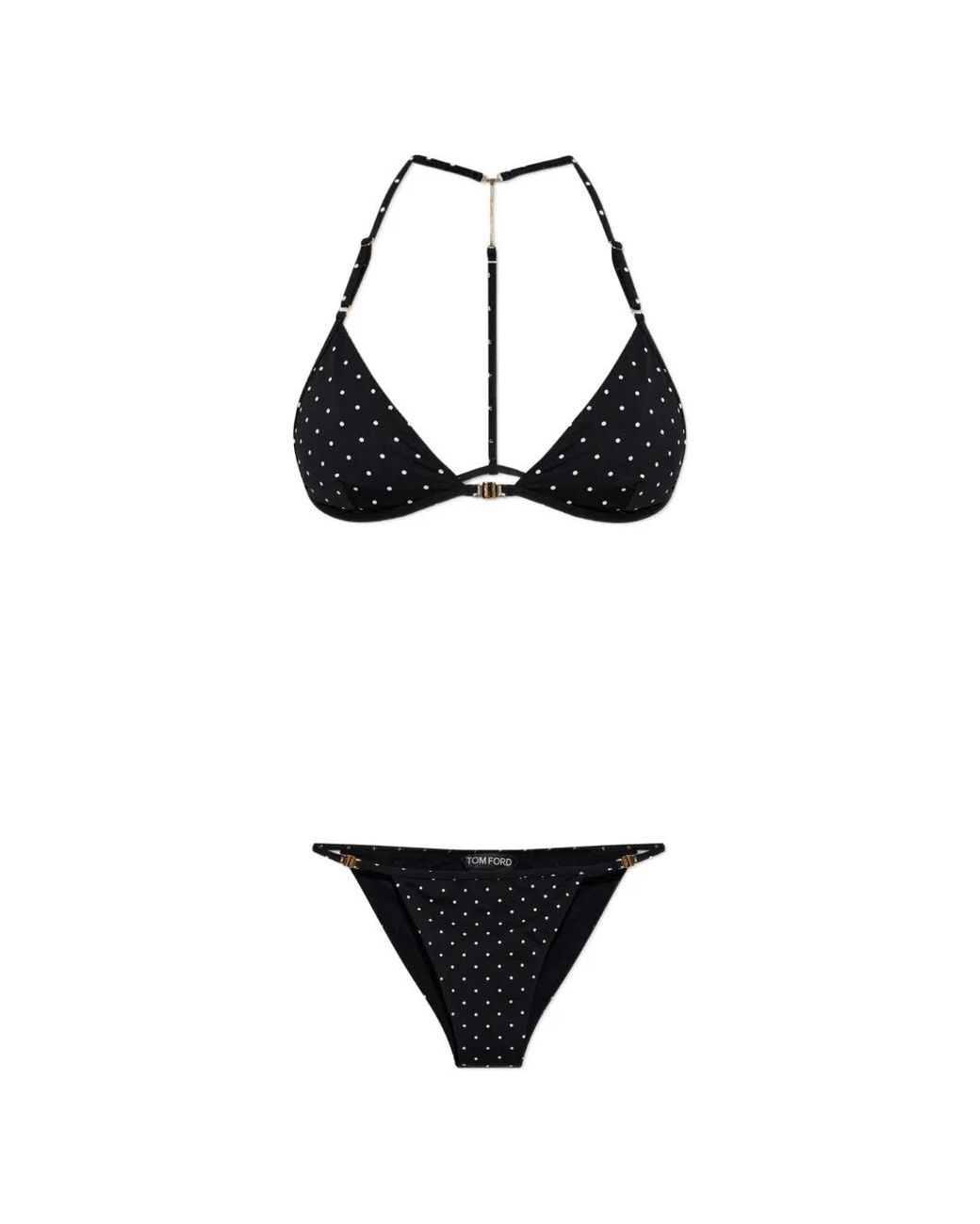 Tom Ford White Polka-Dot-Print Bikini