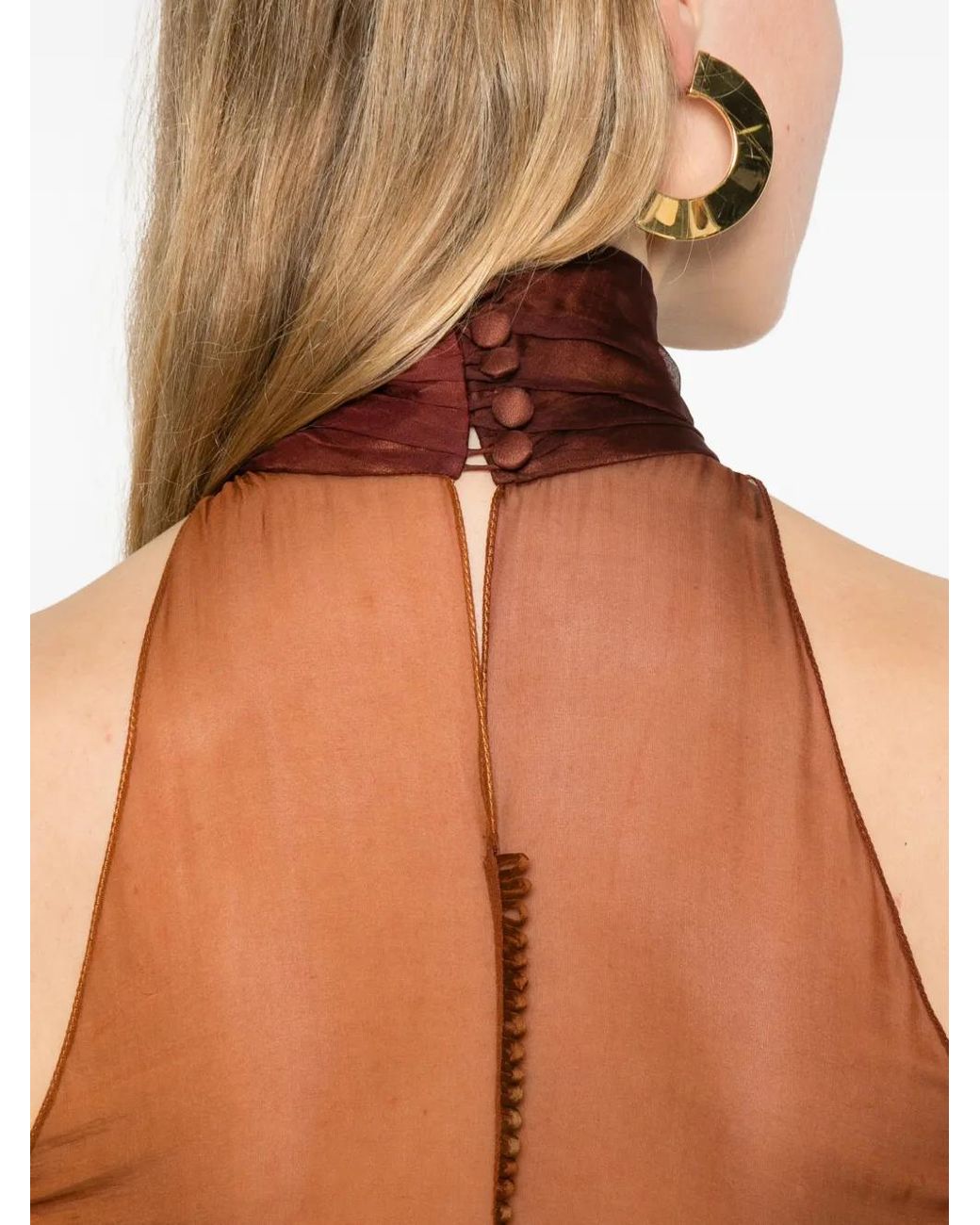 Botsi Brown Twilight Mirage Ruched Dress