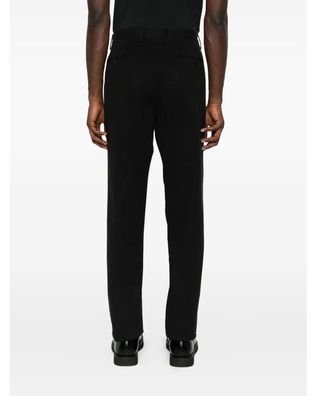 Zegna Black Belt-Loops Trousers for men