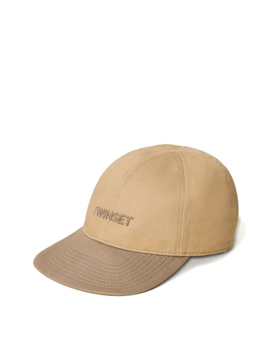 Twinset Natural Baseballkappe Aus Gabardine