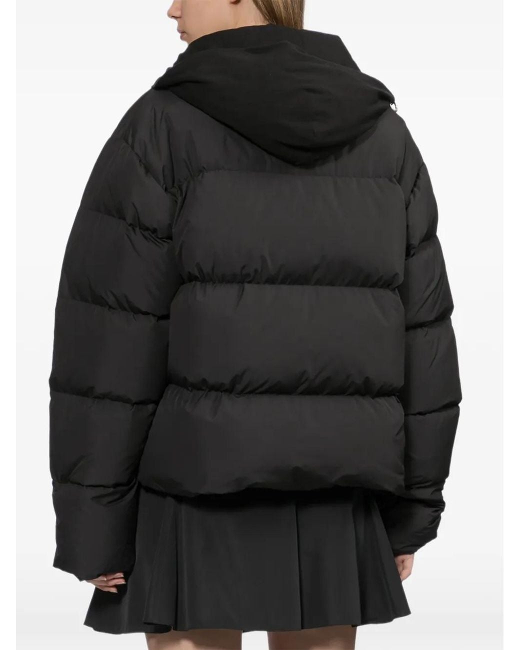 we11done Black Pierced Puffer Jacket
