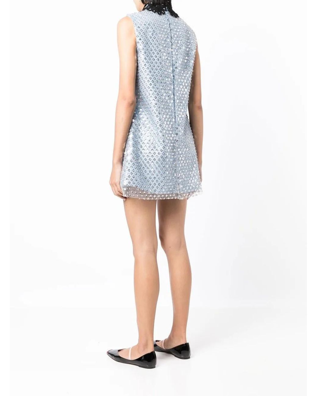 Macgraw Blue Repertoire Sequin-Embellished Dress