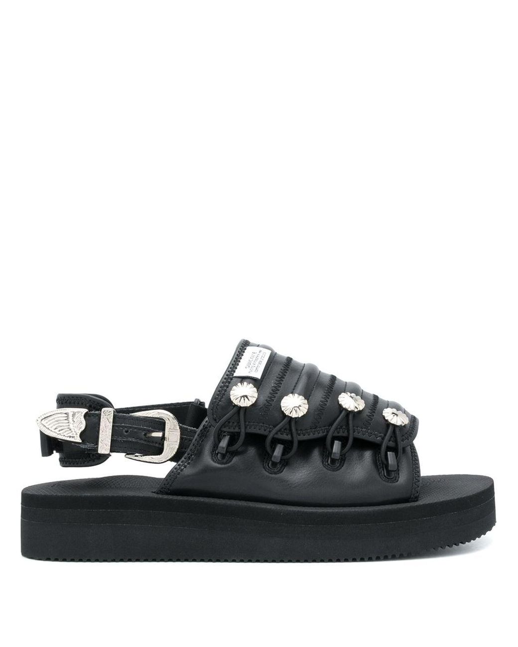 Suicoke X Toga Mura Buttoned Sandals in Black | Lyst