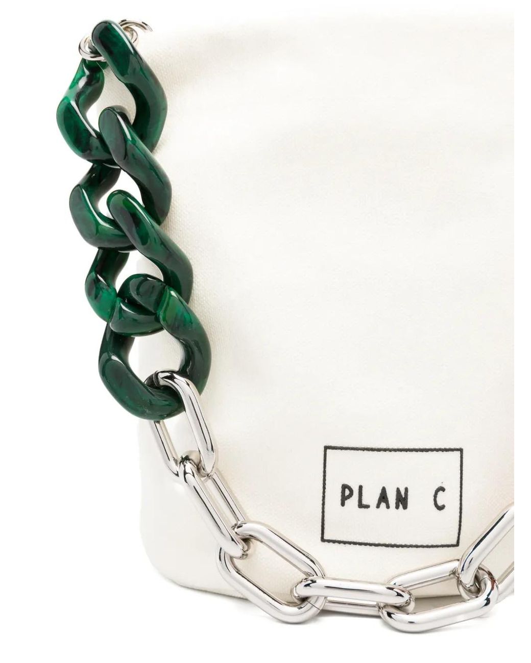 Borsa A Secchiello Con Logo di Plan C in White