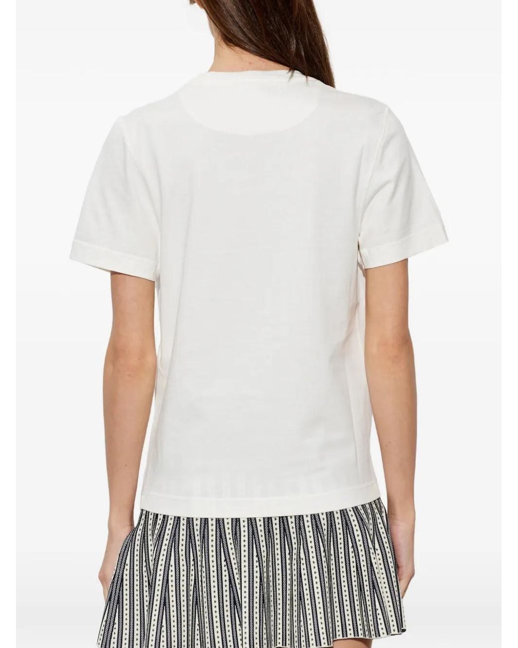 McQueen White Embroidered Logo Patch T-Shirt