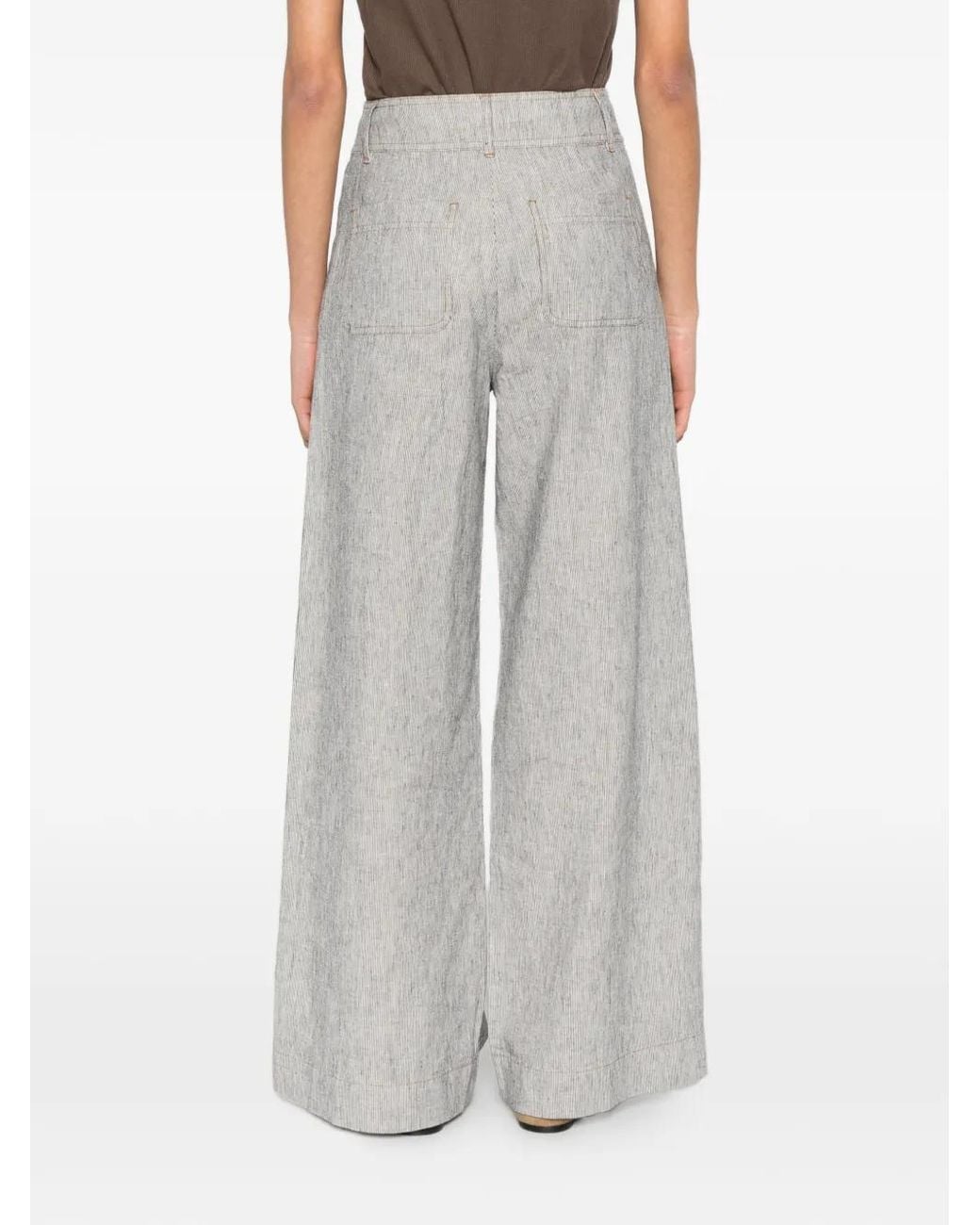 Sessun White Manhatti Striped Palazzo Pants