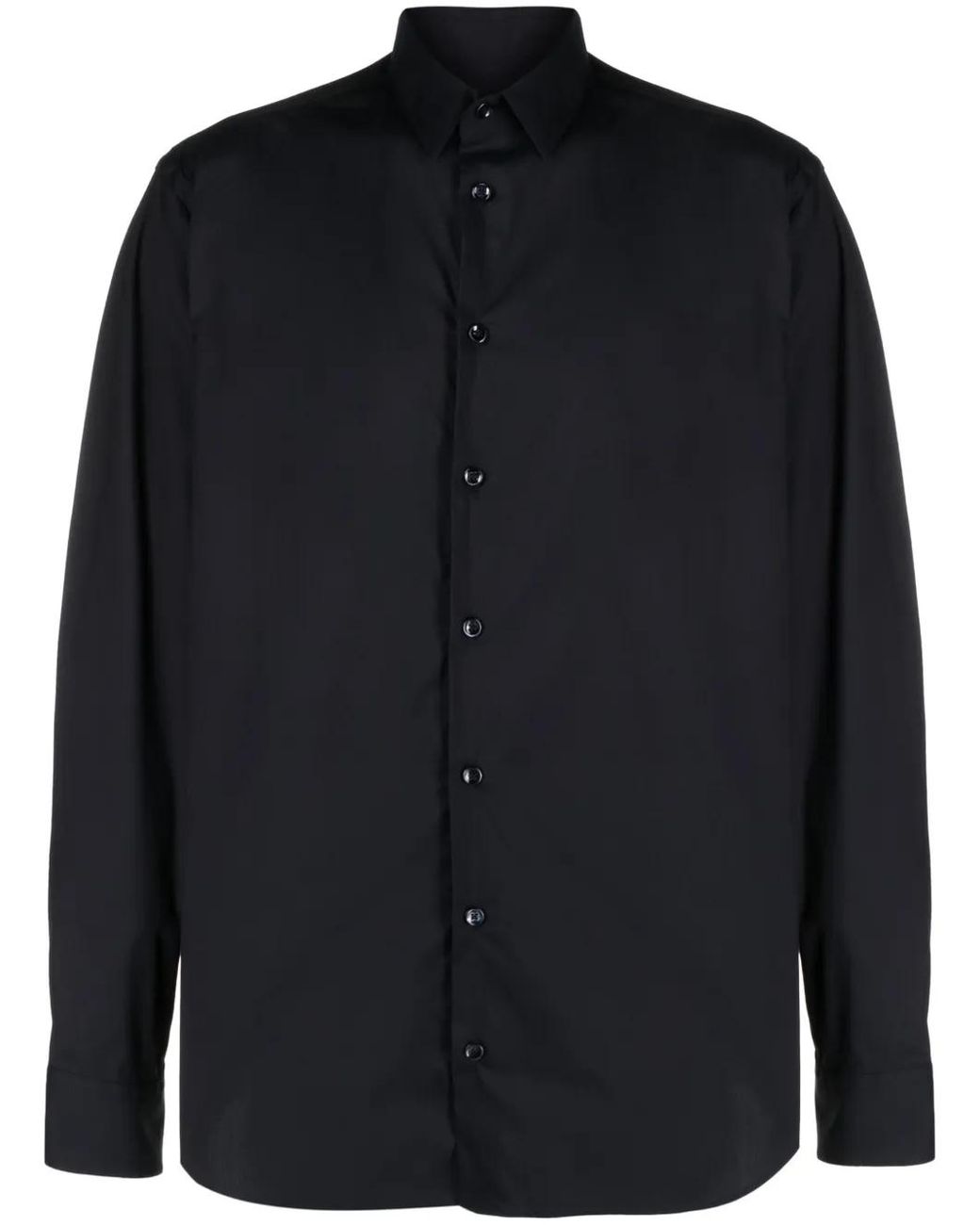 Giorgio Armani Blue Long-Sleeved Button-Up Shirt for men