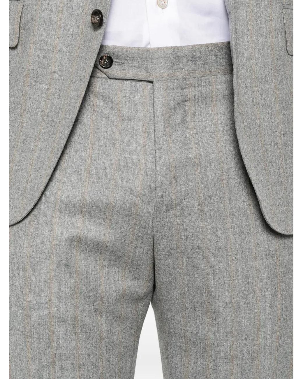 Canali Gray Pinstripe Single-Breasted Suit for men