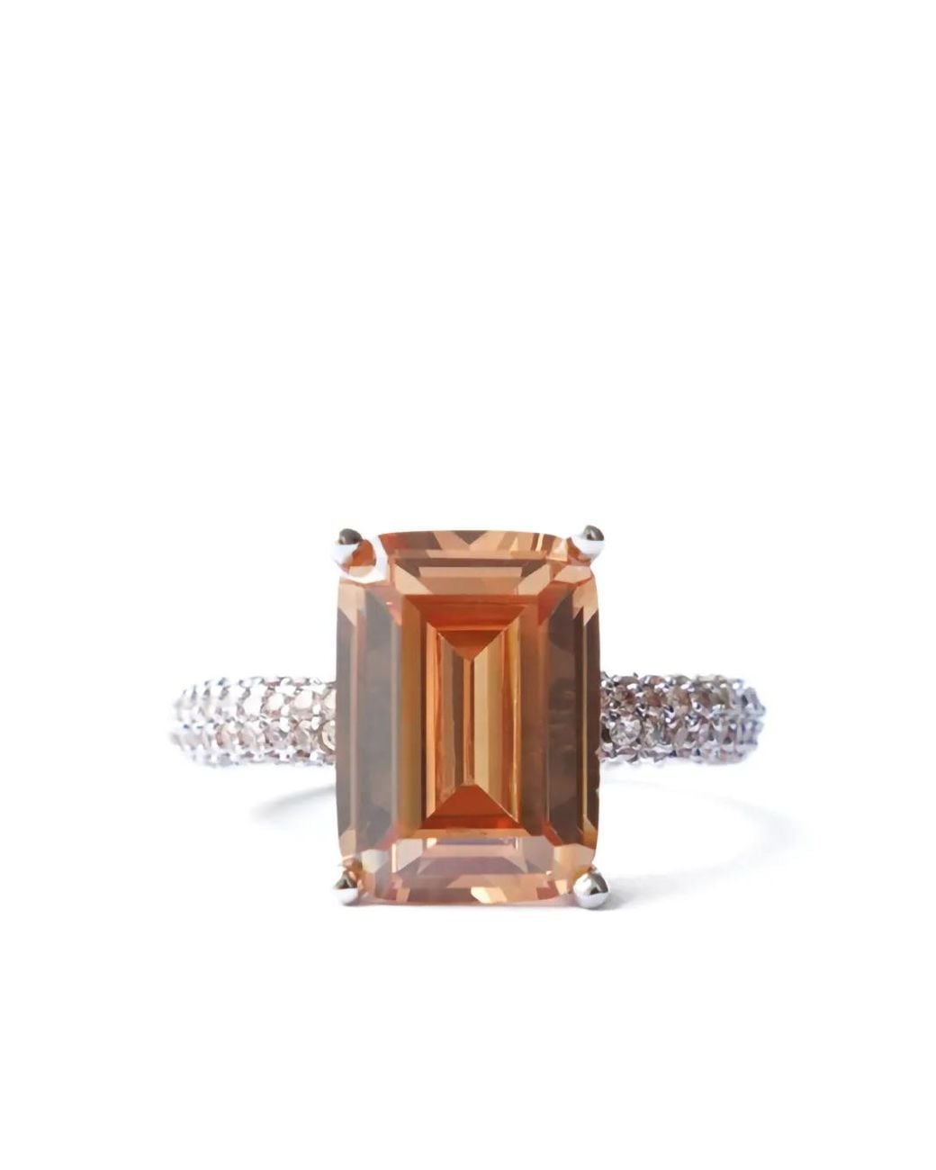 Izabel Display White Eckiger Mega Ring