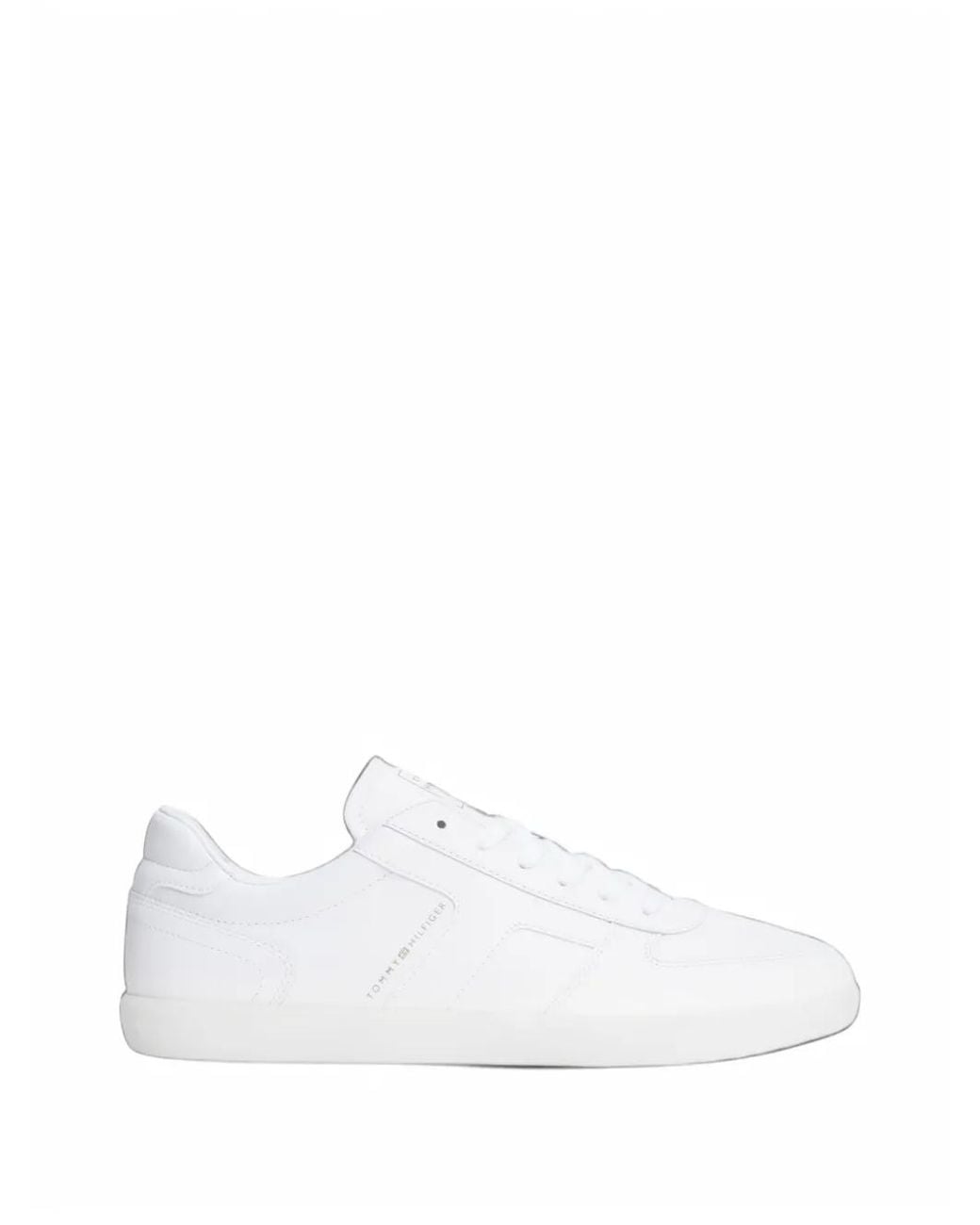 Tommy Hilfiger White Th Tribeca Leather Sneakers for men