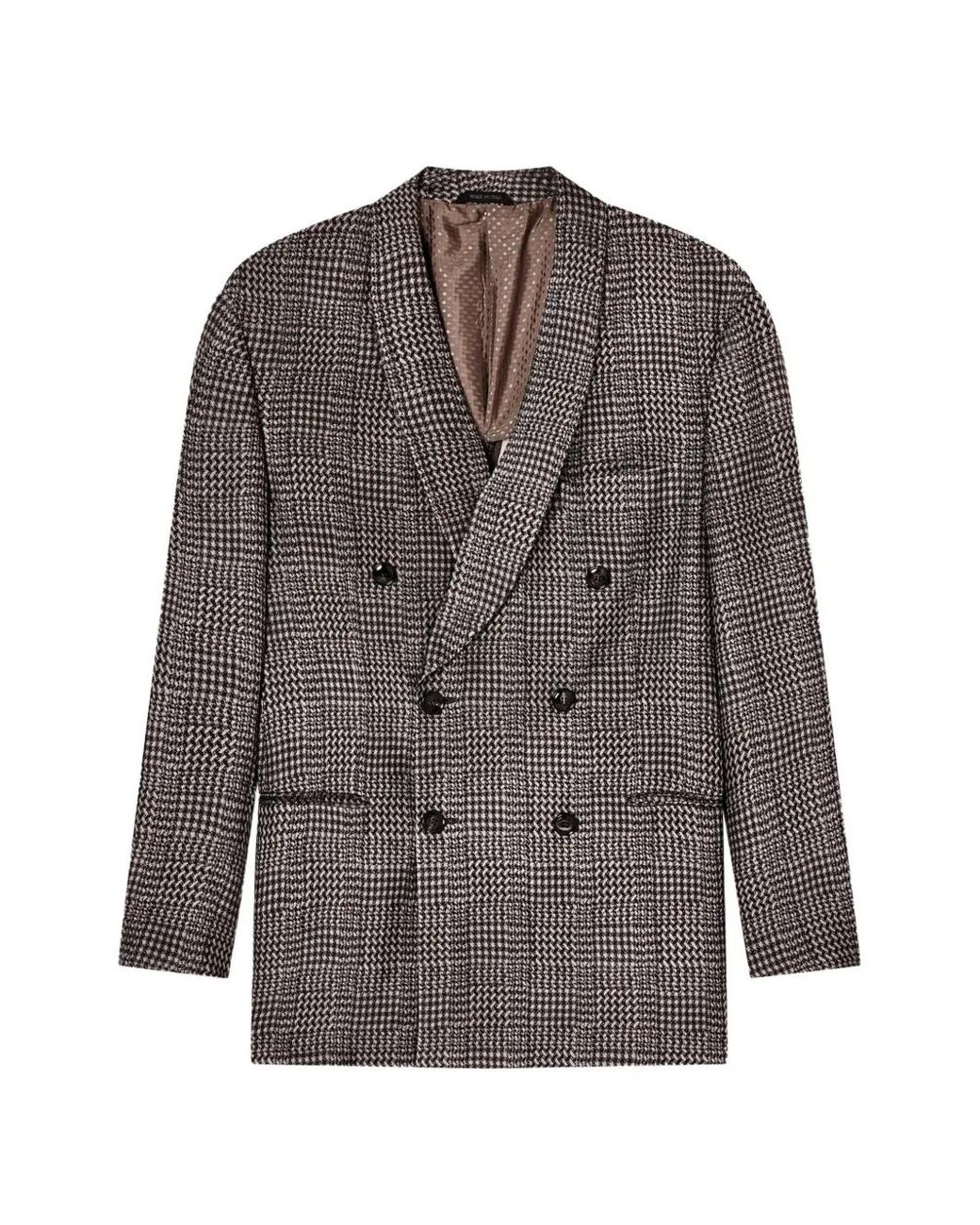 Giorgio Armani Brown Double-Breasted Coat for men