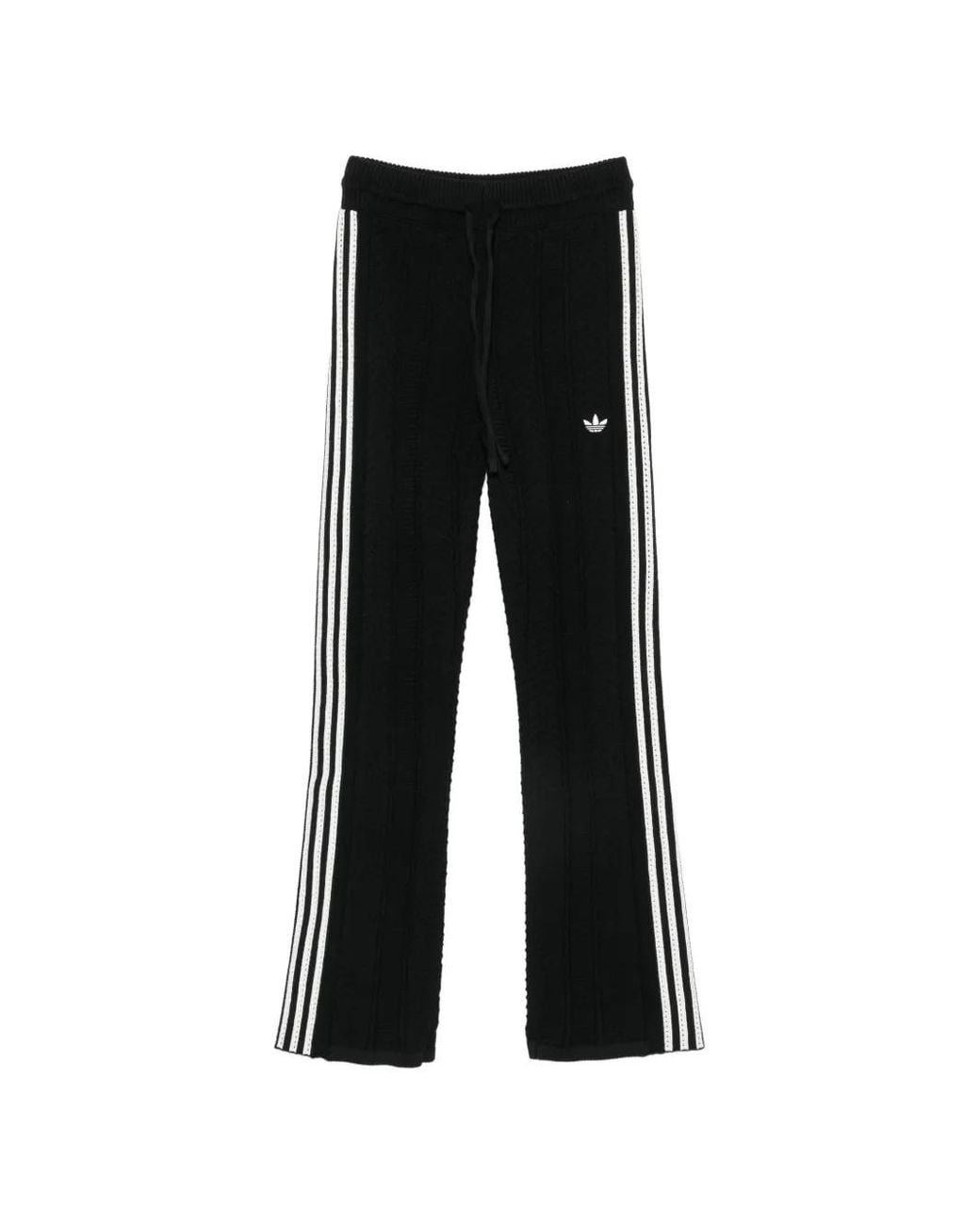 Adidas Black Sst Wide-Leg Track Pants