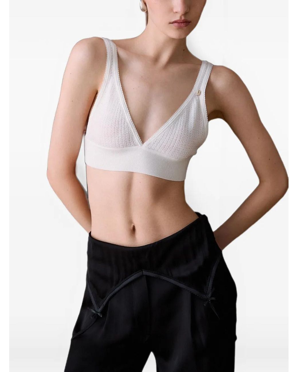 Liu Jo White Pure Wool Knit Top
