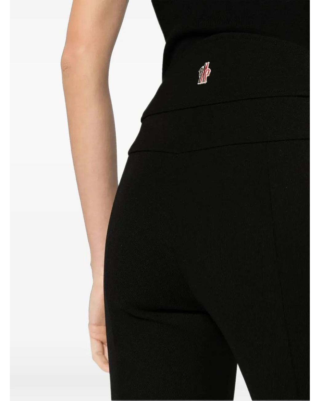 Moncler Black Logo-Patch Trousers