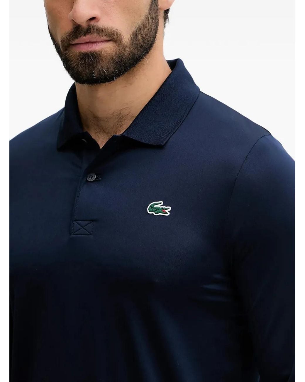 Lacoste Blue Long-Sleeve Polo Shirt for men